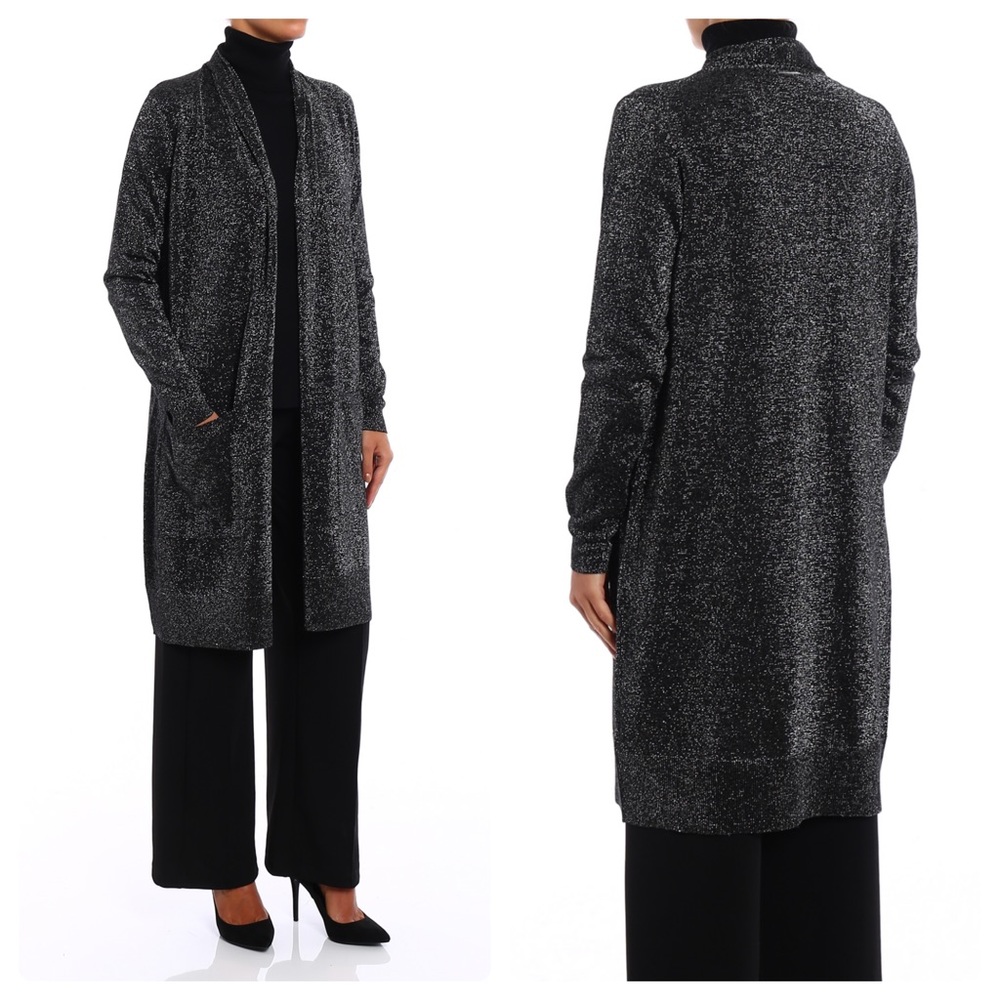MICHAEL KORS Metallic Detail Duster Cardigan